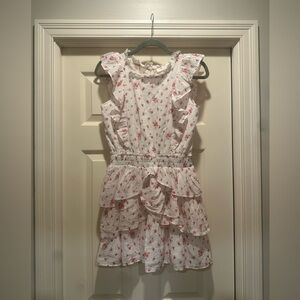 LoveShackFancy Girls Size 14 Floral Ruffle Dress – Excellent Condition